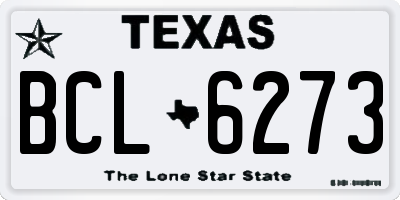 TX license plate BCL6273