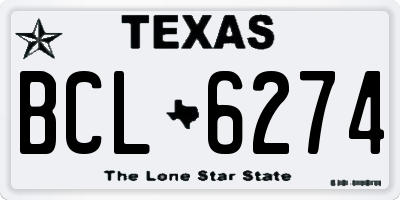 TX license plate BCL6274