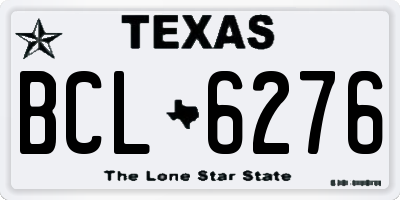 TX license plate BCL6276