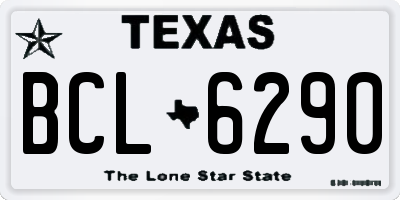 TX license plate BCL6290