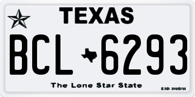 TX license plate BCL6293