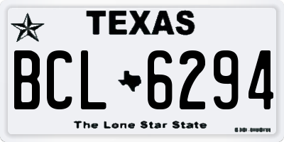 TX license plate BCL6294