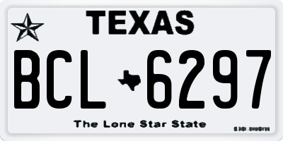 TX license plate BCL6297