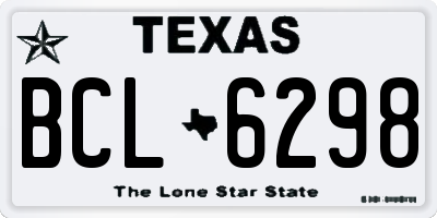 TX license plate BCL6298