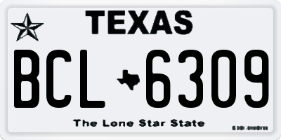 TX license plate BCL6309