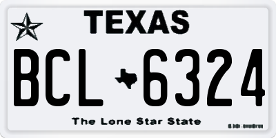 TX license plate BCL6324