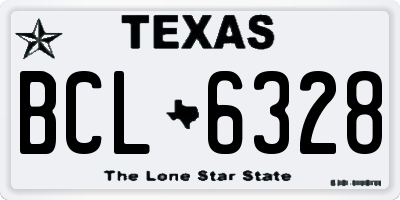 TX license plate BCL6328
