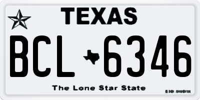 TX license plate BCL6346
