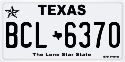 TX license plate BCL6370