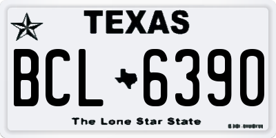 TX license plate BCL6390