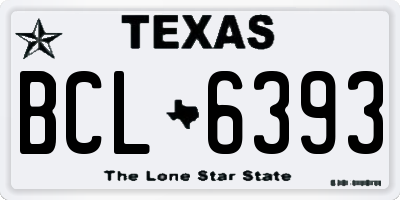 TX license plate BCL6393