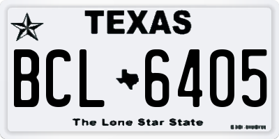 TX license plate BCL6405