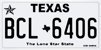 TX license plate BCL6406