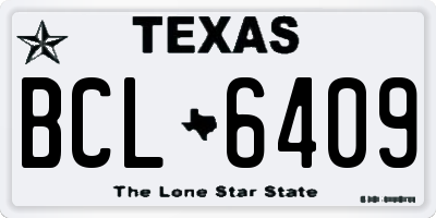 TX license plate BCL6409