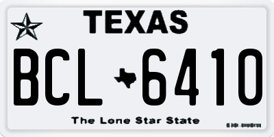 TX license plate BCL6410
