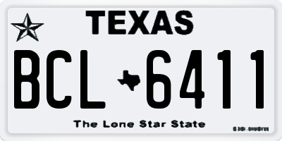 TX license plate BCL6411