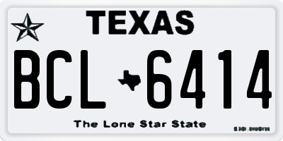 TX license plate BCL6414