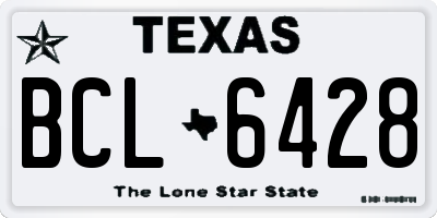 TX license plate BCL6428