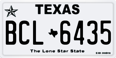 TX license plate BCL6435