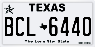 TX license plate BCL6440