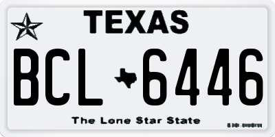 TX license plate BCL6446