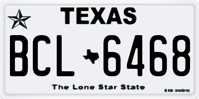 TX license plate BCL6468