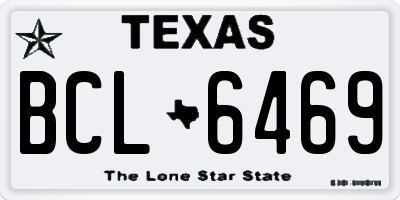 TX license plate BCL6469