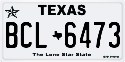 TX license plate BCL6473
