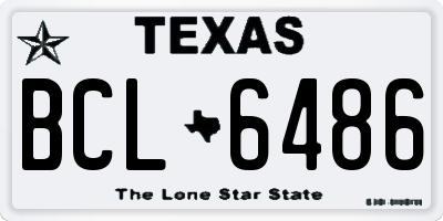 TX license plate BCL6486