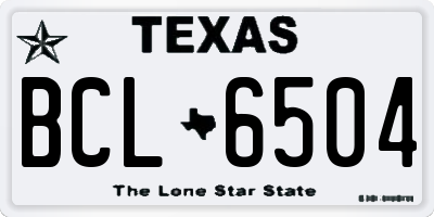 TX license plate BCL6504