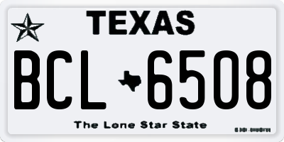 TX license plate BCL6508
