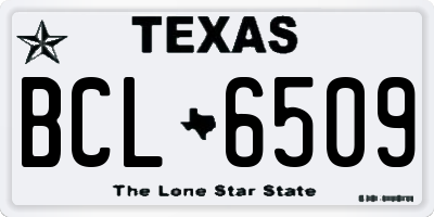 TX license plate BCL6509
