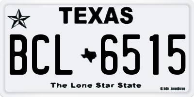 TX license plate BCL6515
