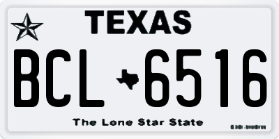 TX license plate BCL6516