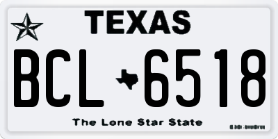 TX license plate BCL6518