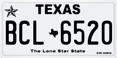 TX license plate BCL6520
