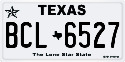 TX license plate BCL6527
