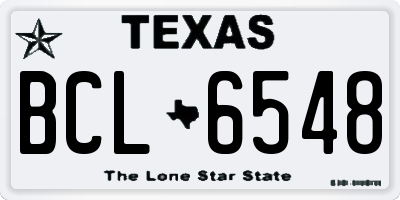 TX license plate BCL6548