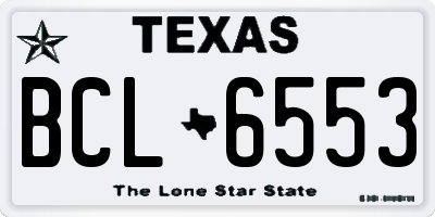 TX license plate BCL6553
