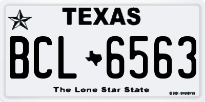 TX license plate BCL6563