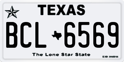 TX license plate BCL6569