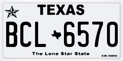 TX license plate BCL6570