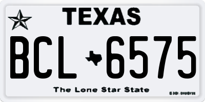 TX license plate BCL6575