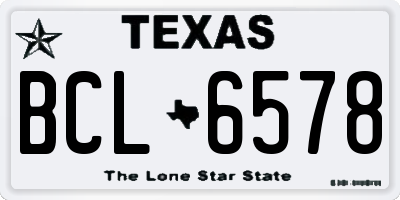 TX license plate BCL6578