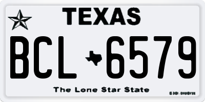 TX license plate BCL6579