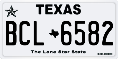 TX license plate BCL6582