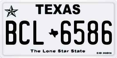 TX license plate BCL6586
