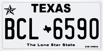 TX license plate BCL6590