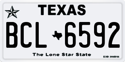 TX license plate BCL6592
