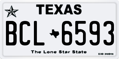 TX license plate BCL6593